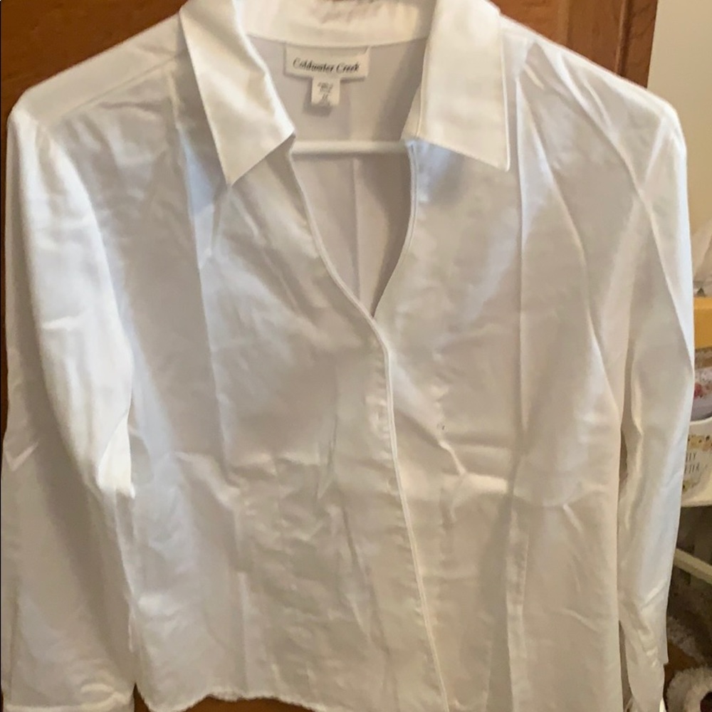 Cold water Creek White Blouse